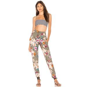 Boys + Arrows Over and Out Elastic Jogger Pants in Floral Darling Women's Small